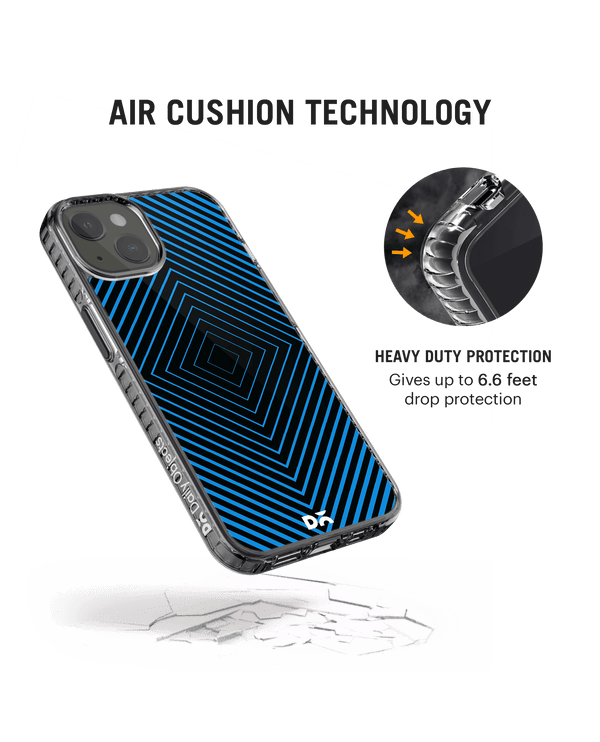 DailyObjects Rhombus Aqua Stride 2.0 Case Cover For iPhone 13