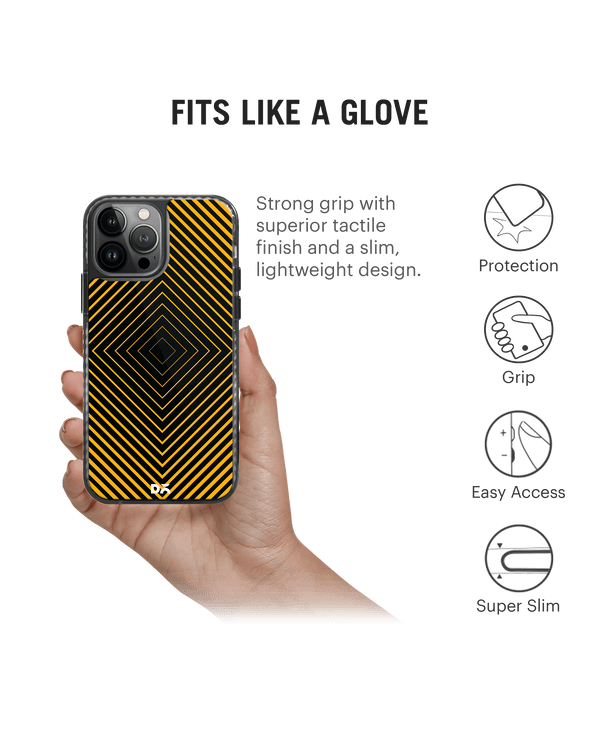 DailyObjects Rhombus Ochre Stride 2.0 Phone Case Cover For iPhone 14 Pro Max