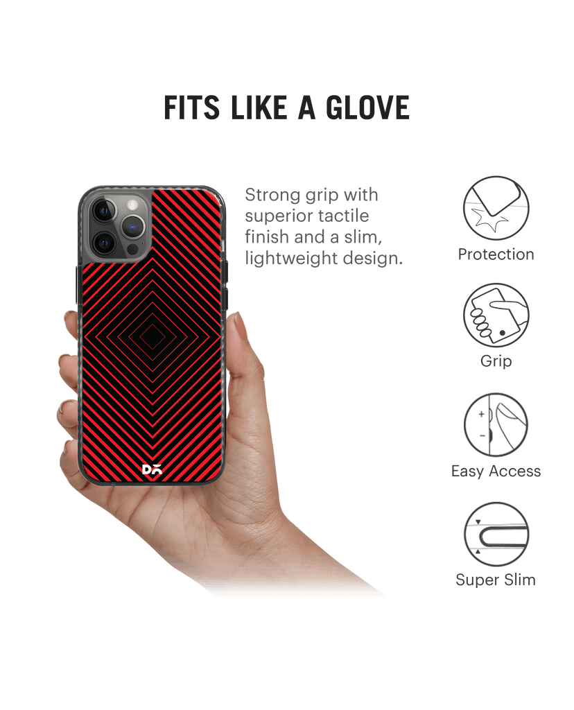 DailyObjects Rhombus Red Stride 2.0 Case Cover For iPhone 12 Pro Max