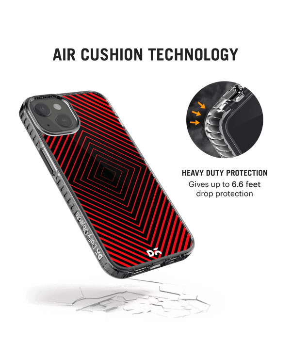 DailyObjects Rhombus Red Stride 2.0 Case Cover For iPhone 13