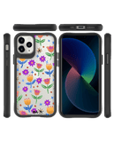 DailyObjects Shining Tulips Black Hybrid Clear Case Cover For iPhone 11 Pro