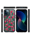 DailyObjects Strawberry Bloom Black Hybrid Clear Case Cover For iPhone 12 Pro Max