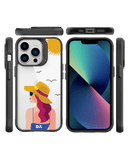 DailyObjects Sun Tan Black Hybrid Clear Case Cover For iPhone 13 Pro Max