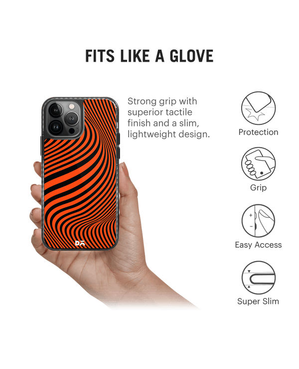 DailyObjects Tangerine Waves Stride 2.0 Case Cover For iPhone 13 Pro Max