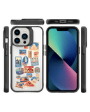 Travel Bucket Black Hybrid Clear Phone Case Cover For iPhone 14 Pro