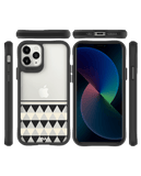DailyObjects Triangles Duo Black Hybrid Clear Case Cover For iPhone 11 Pro