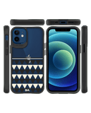 DailyObjects Triangles Duo Black Hybrid Clear Case Cover For iPhone 12 Mini