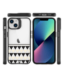 DailyObjects Triangles Duo Black Hybrid Clear Case Cover For iPhone 13 Mini