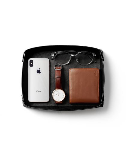 Valet Vegan Leather Tray (Black)