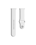 White Silicone Click WatchBand for Samsung/OnePlus/Fitbit Smartwatches (20mm)