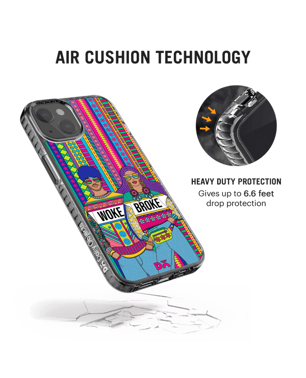 DailyObjects Woke Broke Couple Stride 2.0 Phone Case Cover For iPhone 14
