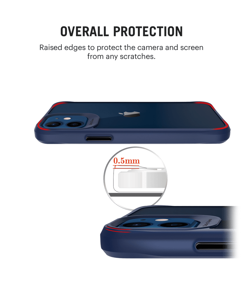 DailyObjects Mandala Flake Off White Blue Hybrid Clear Case Cover For iPhone 12 Mini