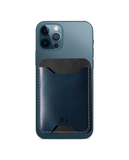 Deep Navy CardSafe Leather Phone Wallet