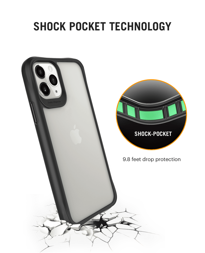 DailyObjects Lemony Leafy Black Hybrid Clear Case Cover For iPhone 11 Pro