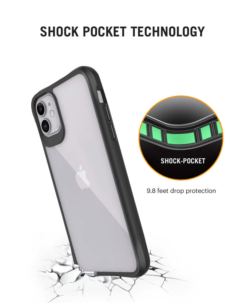 DailyObjects Party Poppers Black Hybrid Clear Case Cover For iPhone 11