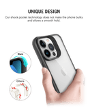 DailyObjects Icecream Sandwich Icon Black Hybrid Clear Phone Case Cover For iPhone 14 Pro