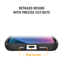 DailyObjects Clear Pink & Purple Painted Flower Black Hybrid Clear Phone Case Cover For iPhone 14 Pro Max